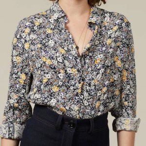 Sessùn Misia Viscose Crepe Blouse Size S Floral Print